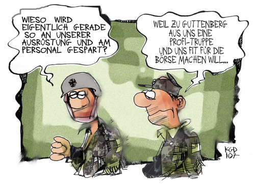 Bundeswehrreform By Kostas Koufogiorgos | Politics Cartoon | TOONPOOL