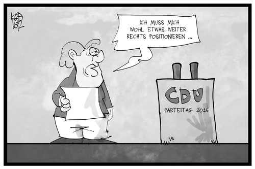 Cartoon: CDU-Parteitag (medium) by Kostas Koufogiorgos tagged karikatur,koufogiorgos,illustration,cartoon,cdu,merkel,partei,vorsitzende,rede,parteitag,rechts,mitte,konservativ,politik,christdemokraten,union,rednerpult,karikatur,koufogiorgos,illustration,cartoon,cdu,merkel,partei,vorsitzende,rede,parteitag,rechts,mitte,konservativ,politik,christdemokraten,union,rednerpult