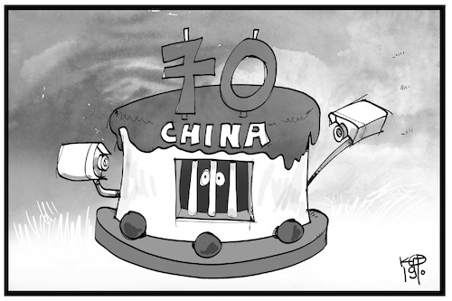 Cartoon: China feiert (medium) by Kostas Koufogiorgos tagged karikatur,koufogiorgos,illustration,cartoon,china,jahrestag,70,gefängnis,torte,kuchen,protest,zensur,menschenrechte,gefangenschaft,hongkong,volksrepublik,karikatur,koufogiorgos,illustration,cartoon,china,jahrestag,70,gefängnis,torte,kuchen,protest,zensur,menschenrechte,gefangenschaft,hongkong,volksrepublik