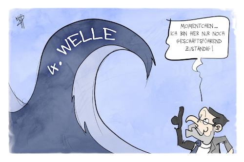 Cartoon: Corona-Welle (medium) by Kostas Koufogiorgos tagged karikatur,koufogiorgos,illustration,cartoon,corona,welle,spahn,gesundheitsminister,karikatur,koufogiorgos,illustration,cartoon,corona,welle,spahn,gesundheitsminister