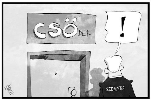 Cartoon: CSöder (medium) by Kostas Koufogiorgos tagged karikatur,koufogiorgos,illustration,cartoon,csu,partei,seehofer,söder,spitze,vorsitz,bayern,christsozial,union,karikatur,koufogiorgos,illustration,cartoon,csu,partei,seehofer,söder,spitze,vorsitz,bayern,christsozial,union