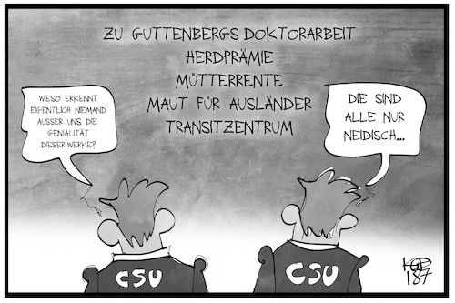 Cartoon: CSU-Die größten Erfolge (medium) by Kostas Koufogiorgos tagged karikatur,koufogiorgos,illustration,cartoon,csu,werk,guttenberg,plagiat,mütterrente,herdprämie,maut,transitzentrum,politik,partei,neid,karikatur,koufogiorgos,illustration,cartoon,csu,werk,guttenberg,plagiat,mütterrente,herdprämie,maut,transitzentrum,politik,partei,neid