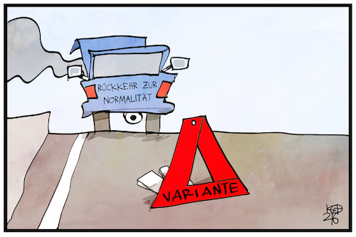 Cartoon: Delta-Variante (medium) by Kostas Koufogiorgos tagged karikatur,koufogiorgos,illustration,cartoon,delta,dreieck,warndreieck,variante,mutante,auto,pandemie,corona,panne,karikatur,koufogiorgos,illustration,cartoon,delta,dreieck,warndreieck,variante,mutante,auto,pandemie,corona,panne