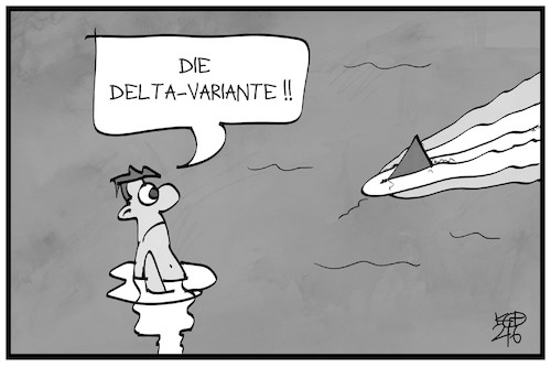 Cartoon: Delta-Variante (medium) by Kostas Koufogiorgos tagged karikatur,koufogiorgos,illustration,cartoon,delta,hai,corona,variante,karikatur,koufogiorgos,illustration,cartoon,delta,hai,corona,variante