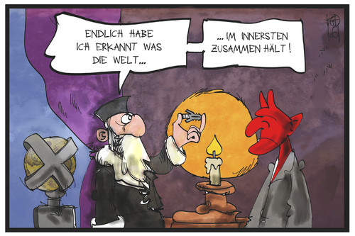 Cartoon: Der Dübel hält (medium) by Kostas Koufogiorgos tagged karikatur,koufogiorgos,illustration,cartoon,duebel,faust,goethe,mephisto,welt,zusammenhalten,wissenschaft,fischer,erfinder,erkenntnis,werkzeug,erfindung,karikatur,koufogiorgos,illustration,cartoon,duebel,faust,goethe,mephisto,welt,zusammenhalten,wissenschaft,fischer,erfinder,erkenntnis,werkzeug,erfindung