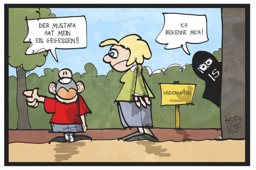 Cartoon: Der IS bekennt sich (medium) by Kostas Koufogiorgos tagged karikatur,koufogiorgos,illustration,cartoon,is,islamischer,staat,terrorismus,kind,daesh,streit,bekennerschreiben,anschlag,würzburg,eis,karikatur,koufogiorgos,illustration,cartoon,is,islamischer,staat,terrorismus,kind,daesh,streit,bekennerschreiben,anschlag,würzburg,eis