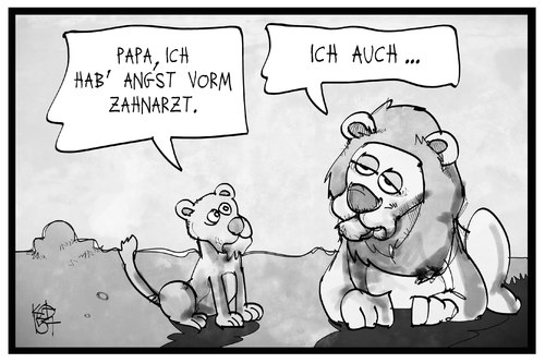 Cartoon: Der Löwe Cecil (medium) by Kostas Koufogiorgos tagged karikatur,koufogiorgos,illustration,cartoon,löwe,cecil,zahnarzt,jagd,angst,wilderer,tier,tierschutz,afrika,karikatur,koufogiorgos,illustration,cartoon,löwe,cecil,zahnarzt,jagd,angst,wilderer,tier,tierschutz,afrika