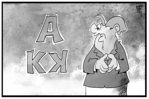 Cartoon: Die AKK-Raute (medium) by Kostas Koufogiorgos tagged karikatur,koufogiorgos,illustration,cartoon,akk,raute,merkel,cdu,vorsitz,gestik,körpersprache,kramp,karrenbauer,karikatur,koufogiorgos,illustration,cartoon,akk,raute,merkel,cdu,vorsitz,gestik,körpersprache,kramp,karrenbauer