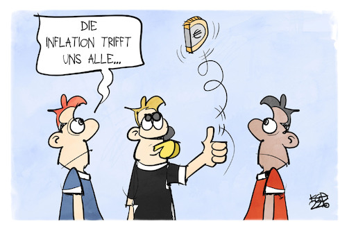 Cartoon: Die Inflation trifft alle (medium) by Kostas Koufogiorgos tagged karikatur,koufogiorgos,inflation,euro,münze,geldentwertung,teuerung,wirtschaft,geld,schiedsrichter,fussball,karikatur,koufogiorgos,inflation,euro,münze,geldentwertung,teuerung,wirtschaft,geld,schiedsrichter,fussball