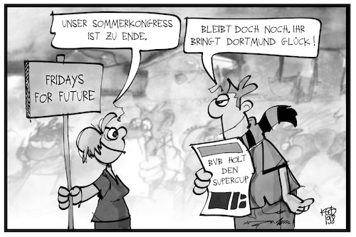 Cartoon: Dortmund im Glück (medium) by Kostas Koufogiorgos tagged karikatur,koufogiorgos,illustration,cartoon,fridays,future,bvb,dortmund,fussball,congress,klima,umwelt,sommercamp,kongress,sport,fan,aktivist,karikatur,koufogiorgos,illustration,cartoon,fridays,future,bvb,dortmund,fussball,congress,klima,umwelt,sommercamp,kongress,sport,fan,aktivist