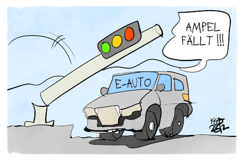 Cartoon: E-Auto-Prämie (medium) by Kostas Koufogiorgos tagged karikatur,koufogiorgos,auto,eauto,ampel,timber,prämie,bonus,karikatur,koufogiorgos,auto,eauto,ampel,timber,prämie,bonus