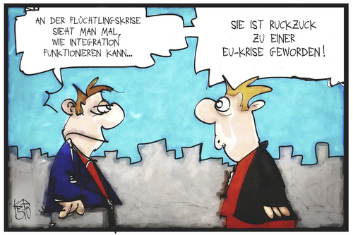 Cartoon: Europäische Integration (medium) by Kostas Koufogiorgos tagged karikatur,koufogiorgos,illustration,cartoon,europa,eu,flüchtlingskrise,integration,politik,karikatur,koufogiorgos,illustration,cartoon,europa,eu,flüchtlingskrise,integration,politik