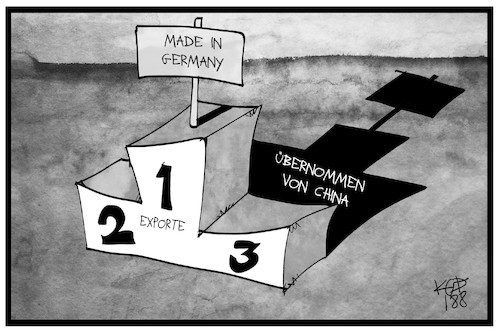 Cartoon: Exportüberschuss (medium) by Kostas Koufogiorgos tagged karikatur,koufogiorgos,illustration,cartoon,export,überschuss,wirtschaft,ifo,china,deutschland,sieger,siegerpodest,produktivität,karikatur,koufogiorgos,illustration,cartoon,export,überschuss,wirtschaft,ifo,china,deutschland,sieger,siegerpodest,produktivität