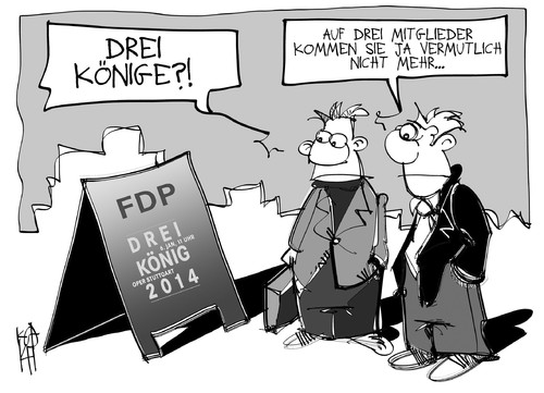 Cartoon: FDP-Dreikönigstreffen (medium) by Kostas Koufogiorgos tagged fdp,dreikönigstreffen,liberale,stuttgart,karikatur,apo,politik,koufogiorgos,fdp,dreikönigstreffen,liberale,stuttgart,karikatur,apo,politik,koufogiorgos