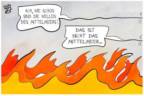 Feuer im Mittelmeerraum