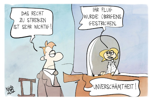 Cartoon: Flughafenstreik (medium) by Kostas Koufogiorgos tagged karikatur,koufogiorgos,streik,flughafen,schalter,flug,verdi,karikatur,koufogiorgos,streik,flughafen,schalter,flug,verdi