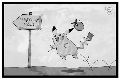 Cartoon: Gamescom (medium) by Kostas Koufogiorgos tagged karikatur,koufogiorgos,illustration,cartoon,gamescom,köln,pokemon,spiel,video,gaming,virtual,reality,vr,messe,unterhaltung,karikatur,koufogiorgos,illustration,cartoon,gamescom,köln,pokemon,spiel,video,gaming,virtual,reality,vr,messe,unterhaltung