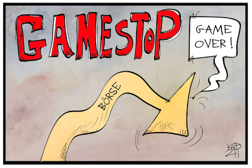 Cartoon: Gamestop (medium) by Kostas Koufogiorgos tagged karikatur,koufogiorgos,illustration,cartoon,gamestop,börse,anleger,zocker,aktie,dax,märkte,wirtschaft,karikatur,koufogiorgos,illustration,cartoon,gamestop,börse,anleger,zocker,aktie,dax,märkte,wirtschaft