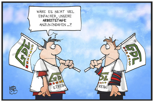 GDL-Streik By Kostas Koufogiorgos | Politics Cartoon ...