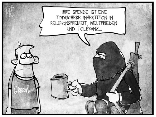 Cartoon: Greenpeace-Skandal (medium) by Kostas Koufogiorgos tagged karikatur,koufogiorgos,illustration,cartoon,greenpeace,spenden,skandal,geld,sammeln,islamismus,meinungsfreiheit,toleranz,religionsfreiheit,investition,betrug,weltfrieden,karikatur,koufogiorgos,illustration,cartoon,greenpeace,spenden,skandal,geld,sammeln,islamismus,meinungsfreiheit,toleranz,religionsfreiheit,investition,betrug,weltfrieden