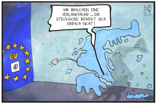 Cartoon: Griechenland-Hilfe (medium) by Kostas Koufogiorgos tagged karikatur,koufogiorgos,illustration,cartoon,griechenland,stecker,kabel,steckdose,verlängerung,hilfe,eu,europa,politik,wirtschaft,karikatur,koufogiorgos,illustration,cartoon,griechenland,stecker,kabel,steckdose,verlängerung,hilfe,eu,europa,politik,wirtschaft