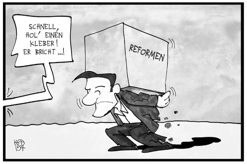 Cartoon: Griechenland (medium) by Kostas Koufogiorgos tagged karikatur,koufogiorgos,illustration,cartoon,griechenland,tsipras,sparpaket,refomen,bruch,instabil,kleber,kitt,ministerpräsident,last,politik,schuldenkrise,karikatur,koufogiorgos,illustration,cartoon,griechenland,tsipras,sparpaket,refomen,bruch,instabil,kleber,kitt,ministerpräsident,last,politik,schuldenkrise