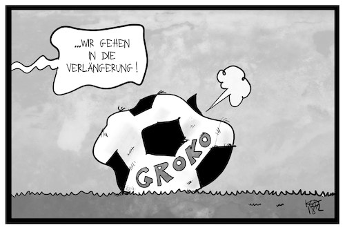 Cartoon: Groko-Verlängerung (medium) by Kostas Koufogiorgos tagged karikatur,koufogiorgos,illustration,cartoon,groko,verhandlung,verlängerung,fussball,luft,leer,kaputt,politik,regierungsbildung,karikatur,koufogiorgos,illustration,cartoon,groko,verhandlung,verlängerung,fussball,luft,leer,kaputt,politik,regierungsbildung