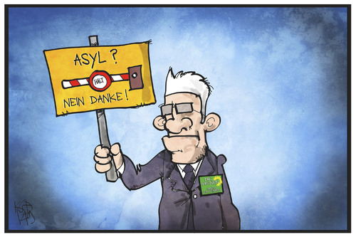 Cartoon: Grünes Asylrecht (medium) by Kostas Koufogiorgos tagged karikatur,koufogiorgos,illustration,cartoon,asyl,asylrecht,grüne,baden,württemberg,kretschmann,abschiebung,gesetz,politik,partei,karikatur,koufogiorgos,illustration,cartoon,asyl,asylrecht,grüne,baden,württemberg,kretschmann,abschiebung,gesetz,politik,partei