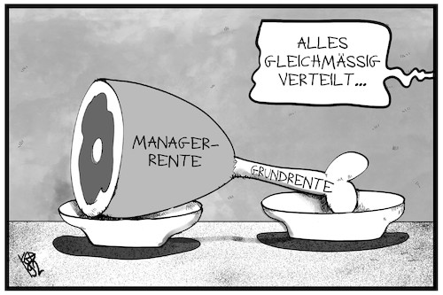 Cartoon: Grundrente (medium) by Kostas Koufogiorgos tagged karikatur,koufogiorgos,illustration,cartoon,grundrente,keule,schinken,verteilung,gerechtigkeit,manager,arbeiter,geld,umverteilung,soziales,karikatur,koufogiorgos,illustration,cartoon,grundrente,keule,schinken,verteilung,gerechtigkeit,manager,arbeiter,geld,umverteilung,soziales