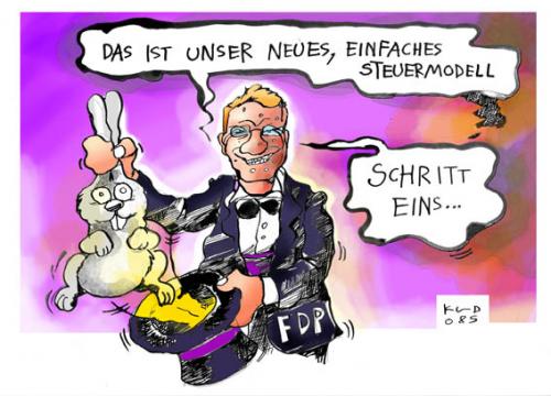 Cartoon: Guidos Steuermodell (medium) by Kostas Koufogiorgos tagged fdp,guido,westerwelle,parteitag,steuer,modell,kostas,koufogiorgos,fdp,guido westerwelle,guido,westerwelle,präsentation,vorstellung,parteitag,steuern,steuer,steuermodell,modell,steuersatz,spitzensteuersatz,steuerreform,zauber,zauberei,zylinder,hase,hut,vereinfachung,einfach,simpel,spitzensteuer,steuerabgaben