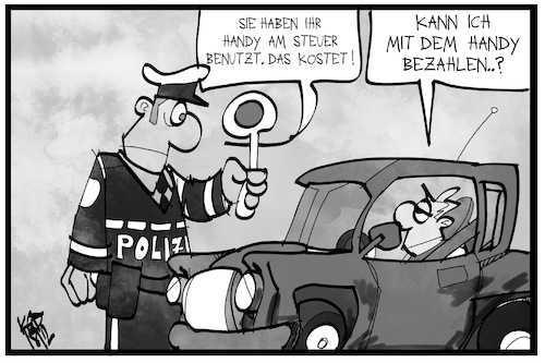 Cartoon: Handy Bezahldienst (medium) by Kostas Koufogiorgos tagged karikatur,koufogiorgos,illustration,cartoon,handy,smartphone,bezahldienst,apple,pay,polizei,kontrolle,verkehr,bussgeld,karikatur,koufogiorgos,illustration,cartoon,handy,smartphone,bezahldienst,apple,pay,polizei,kontrolle,verkehr,bussgeld