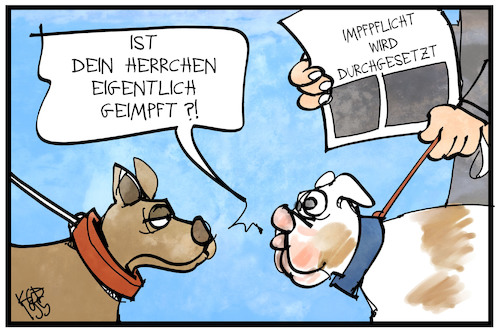 Cartoon: Impfpflicht (medium) by Kostas Koufogiorgos tagged karikatur,koufogiorgos,illustration,cartoon,impfpflicht,impfen,hund,herrchen,masern,gesundheit,pflicht,krankheit,vorsorge,karikatur,koufogiorgos,illustration,cartoon,impfpflicht,impfen,hund,herrchen,masern,gesundheit,pflicht,krankheit,vorsorge