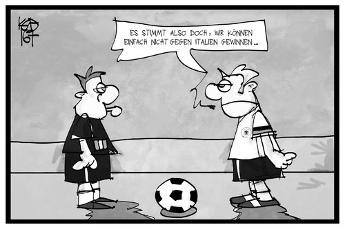 Cartoon: Italien gewinnt (medium) by Kostas Koufogiorgos tagged karikatur,koufogiorgos,illustration,cartoon,schiedsrichter,fussball,italien,halbfinale,europameisterschaft,em,niederlage,sport,karikatur,koufogiorgos,illustration,cartoon,schiedsrichter,fussball,italien,halbfinale,europameisterschaft,em,niederlage,sport