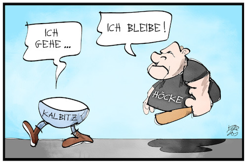 Cartoon: Kalbitz und Höcke (medium) by Kostas Koufogiorgos tagged karikatur,koufogiorgos,illustration,cartoon,kalbitz,afd,höcke,neonazi,extremismus,rechtsextremismus,partei,karikatur,koufogiorgos,illustration,cartoon,kalbitz,afd,höcke,neonazi,extremismus,rechtsextremismus,partei