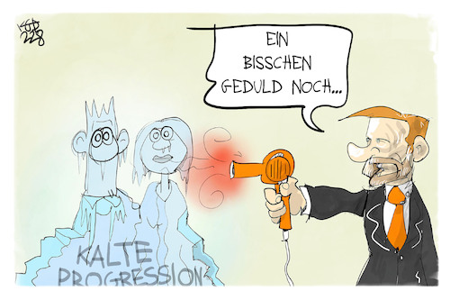 Cartoon: Kalte Progression (medium) by Kostas Koufogiorgos tagged karikatur,koufogiorgos,steuern,steuerreform,lindner,kalt,eis,progression,auftauen,fön,karikatur,koufogiorgos,steuern,steuerreform,lindner,kalt,eis,progression,auftauen,fön