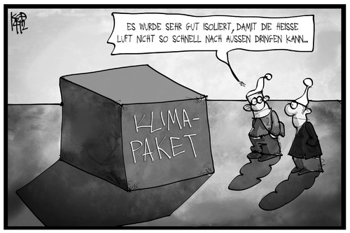 Cartoon: Klimapaket (medium) by Kostas Koufogiorgos tagged karikatur,koufogiorgos,illustration,cartoon,spd,paket,klimapekat,rentenpaket,bauen,wohnen,politik,verpackungen,karikatur,koufogiorgos,illustration,cartoon,spd,paket,klimapekat,rentenpaket,bauen,wohnen,politik,verpackungen