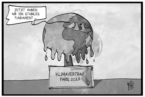 Cartoon: Klimavertrag (medium) by Kostas Koufogiorgos tagged karikatur,koufogiorgos,illustration,cartoon,klimavertrag,abkommen,umwelt,globus,erde,erderwärmung,klimawandel,basis,fundament,paris,karikatur,koufogiorgos,illustration,cartoon,klimavertrag,abkommen,umwelt,globus,erde,erderwärmung,klimawandel,basis,fundament,paris