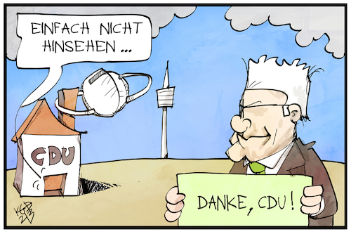 Cartoon: Kretschmann dankt (medium) by Kostas Koufogiorgos tagged karikatur,koufogiorgos,illustration,cartoon,landtagswahl,baden,wuerttemberg,cdu,partei,maskenaffaere,vorteil,dank,stuttgart,karikatur,koufogiorgos,illustration,cartoon,landtagswahl,baden,wuerttemberg,cdu,partei,maskenaffaere,vorteil,dank,stuttgart