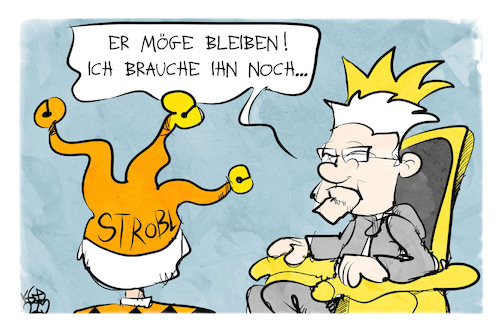 Cartoon: Kretschmann und Strobl (medium) by Kostas Koufogiorgos tagged kretschmann,koufogiorgos,karikatur,strobl,koenig,hofnarr,baden,württemberg,kretschmann,koufogiorgos,karikatur,strobl,koenig,hofnarr,baden,württemberg