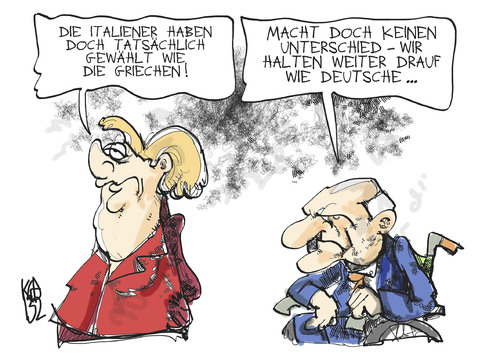 Cartoon: Krisenländer (medium) by Kostas Koufogiorgos tagged krise,süden,merkel,schäuble,deutsche,italiener,griechen,wahl,regierung,demokratie,karikatur,kostas,koufogiorgos,krise,süden,merkel,schäuble,deutsche,italiener,griechen,wahl,regierung,demokratie,karikatur,kostas,koufogiorgos