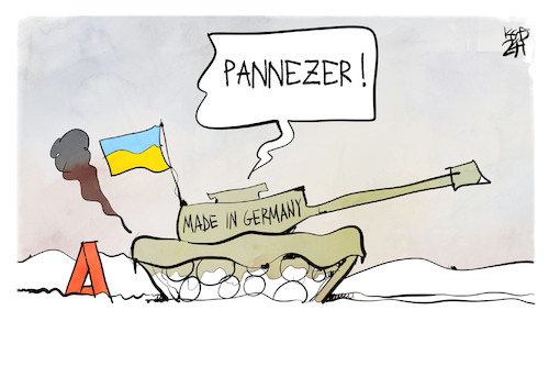 Cartoon: Leopard-Pannezer (medium) by Kostas Koufogiorgos tagged karikatur,koufogiorgos,panzer,ukraine,waffe,panne,defekt,leopard,karikatur,koufogiorgos,panzer,ukraine,waffe,panne,defekt,leopard