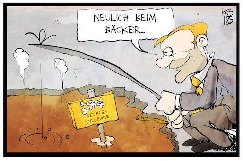 Cartoon: Lindner beim Bäcker (medium) by Kostas Koufogiorgos tagged karikatur,koufogiorgos,illustration,cartoon,lindner,fdp,liberal,demokraten,sumpf,rechtspopulismus,bäcker,bäckerei,anekdote,politik,fischen,wähler,karikatur,koufogiorgos,illustration,cartoon,lindner,fdp,liberal,demokraten,sumpf,rechtspopulismus,bäcker,bäckerei,anekdote,politik,fischen,wähler