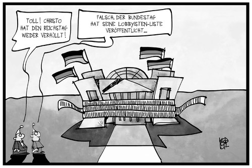 Cartoon: Lobbyismus im Bundestag (medium) by Kostas Koufogiorgos tagged karikatur,koufogiorgos,illustration,cartoon,lobbyismus,lobbyisten,bundestag,liste,weihnachten,schleife,christo,verhüllung,reichstag,karikatur,koufogiorgos,illustration,cartoon,lobbyismus,lobbyisten,bundestag,liste,weihnachten,schleife,christo,verhüllung,reichstag