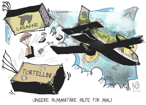 Cartoon: Mali (medium) by Kostas Koufogiorgos tagged koufogiorgos,kostas,karikatur,afrika,essen,hilfe,humanität,skandal,fleisch,mandat,krieg,einsatz,bundeswehr,mali,mali,bundeswehr,einsatz,krieg,mandat,fleisch,skandal,humanität,hilfe,essen,afrika,karikatur,kostas,koufogiorgos