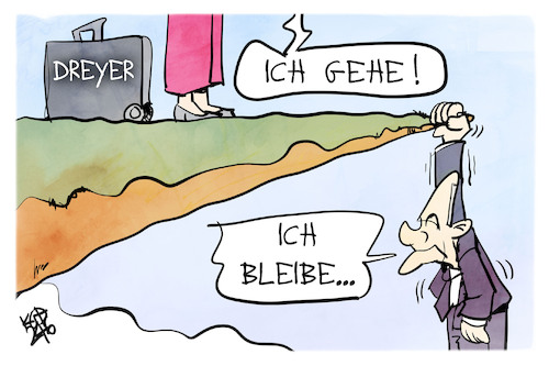 Cartoon: Malu Dreyer tritt zurück (medium) by Kostas Koufogiorgos tagged karikatur,koufogiorgos,malu,dreyer,spd,scholz,abgrund,rücktritt,karikatur,koufogiorgos,malu,dreyer,spd,scholz,abgrund,rücktritt