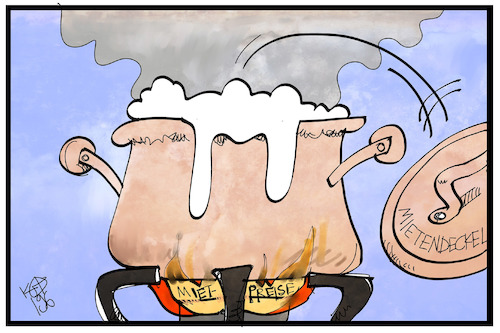 Cartoon: Mietendeckel (medium) by Kostas Koufogiorgos tagged karikatur,koufogiorgos,illustration,cartoon,miete,mietendeckel,dampf,kessel,druck,explosion,wucher,wohnen,karikatur,koufogiorgos,illustration,cartoon,miete,mietendeckel,dampf,kessel,druck,explosion,wucher,wohnen