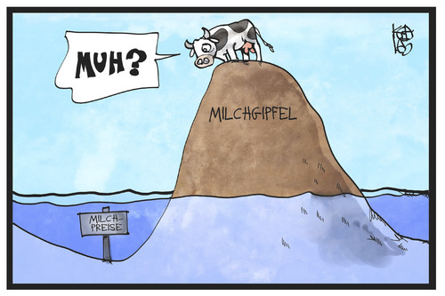 Cartoon: Milchgipfel (medium) by Kostas Koufogiorgos tagged karikatur,koufogiorgos,illustration,cartoon,milch,milchgipfel,kuh,milchberg,milchpreise,agrar,milchbauern,milchwirtschaft,see,berg,verbraucher,landwirtschaft,karikatur,koufogiorgos,illustration,cartoon,milch,milchgipfel,kuh,milchberg,milchpreise,agrar,milchbauern,milchwirtschaft,see,berg,verbraucher,landwirtschaft