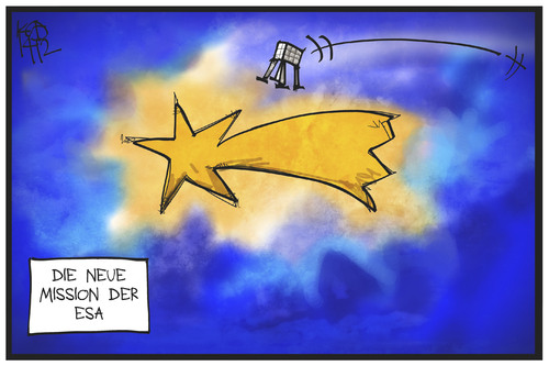 Cartoon: Mission Weihnachtsstern (medium) by Kostas Koufogiorgos tagged karikatur,koufogiorgos,illustration,cartoon,esa,weihnachtsstern,komet,landung,philae,rosetta,raumfahrt,weltall,wissenschaft,karikatur,koufogiorgos,illustration,cartoon,esa,weihnachtsstern,komet,landung,philae,rosetta,raumfahrt,weltall,wissenschaft