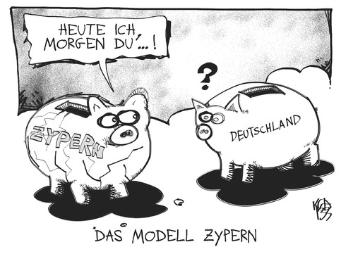 Cartoon: Modell Zypern (medium) by Kostas Koufogiorgos tagged zypern,modell,eur,euro,rettung,europa,schulden,krise,sparpolitik,sparschwein,karikatur,kostas,koufogiorgos,zypern,modell,eur,euro,rettung,europa,schulden,krise,sparpolitik,sparschwein,karikatur,kostas,koufogiorgos