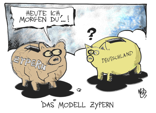 Cartoon: Modell Zypern (medium) by Kostas Koufogiorgos tagged zypern,modell,eur,euro,rettung,europa,schulden,krise,sparpolitik,sparschwein,karikatur,kostas,koufogiorgos,zypern,modell,eur,euro,rettung,europa,schulden,krise,sparpolitik,sparschwein,karikatur,kostas,koufogiorgos